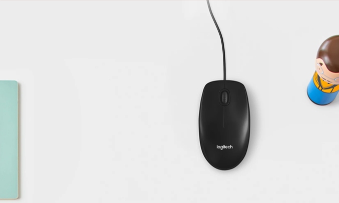 Chuột máy tính Logitech B100 Đen - Thiết kế