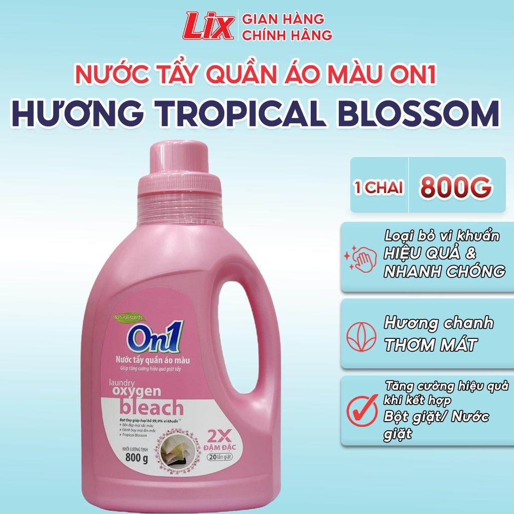 Hình ảnh Nước tẩy quần áo On1 màu hương Tropical Blossom 800g N7601 khử mùi hôi ẩm mốc lưu hương thơm mát - Lixco Việt Nam