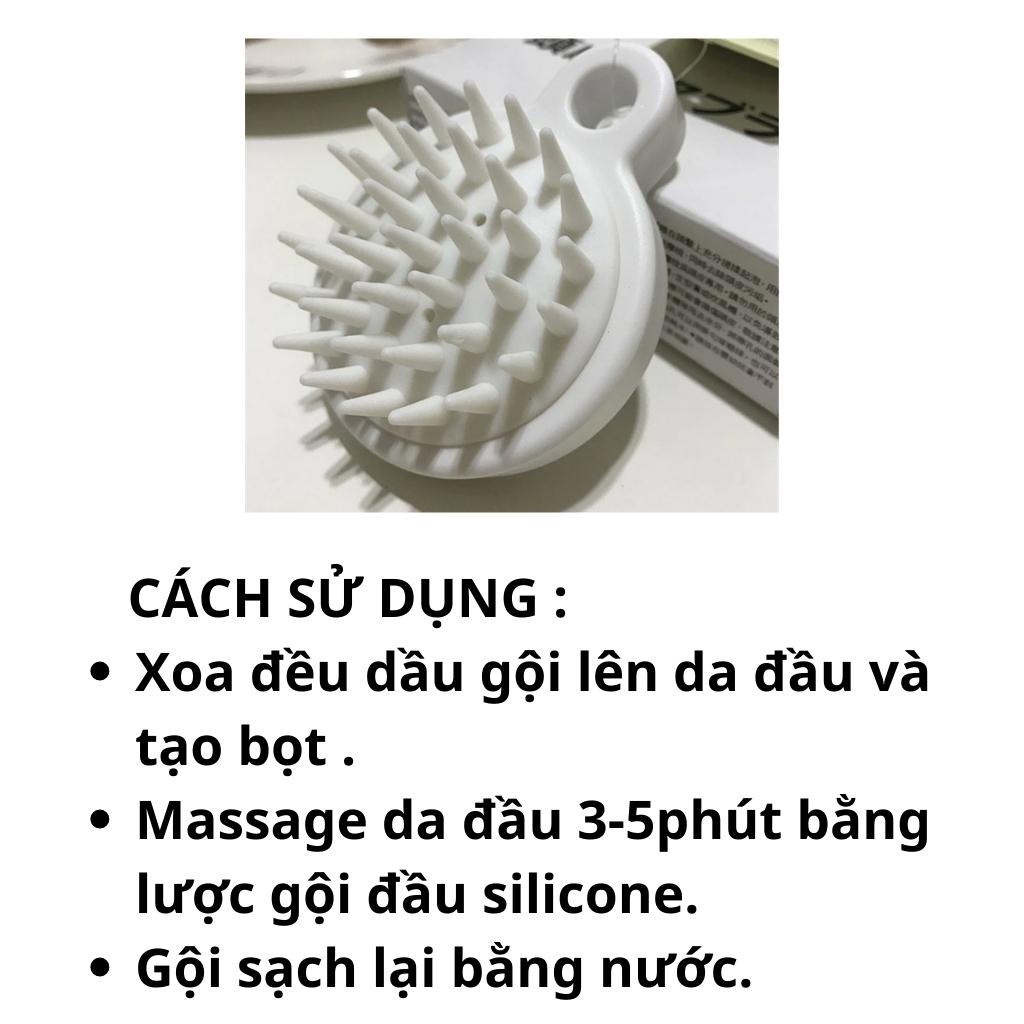 Lược gội đầu silicon Nhật massage đầu giảm Stress kích thích mọc tóc