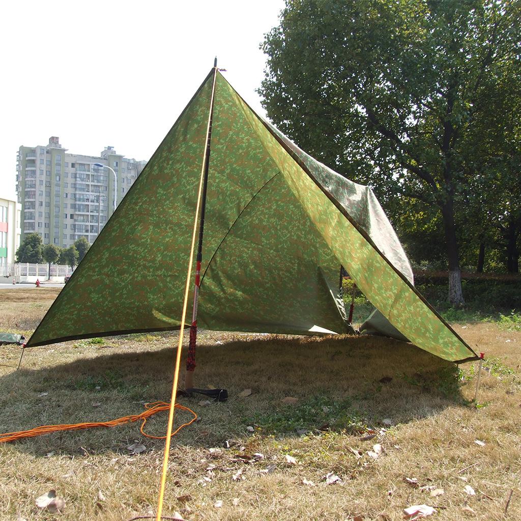 PORTABLE CAMO WATERPROOF ARMY BASHA TENT TARP CANOPY RAIN COVER CAMPING SHELTER