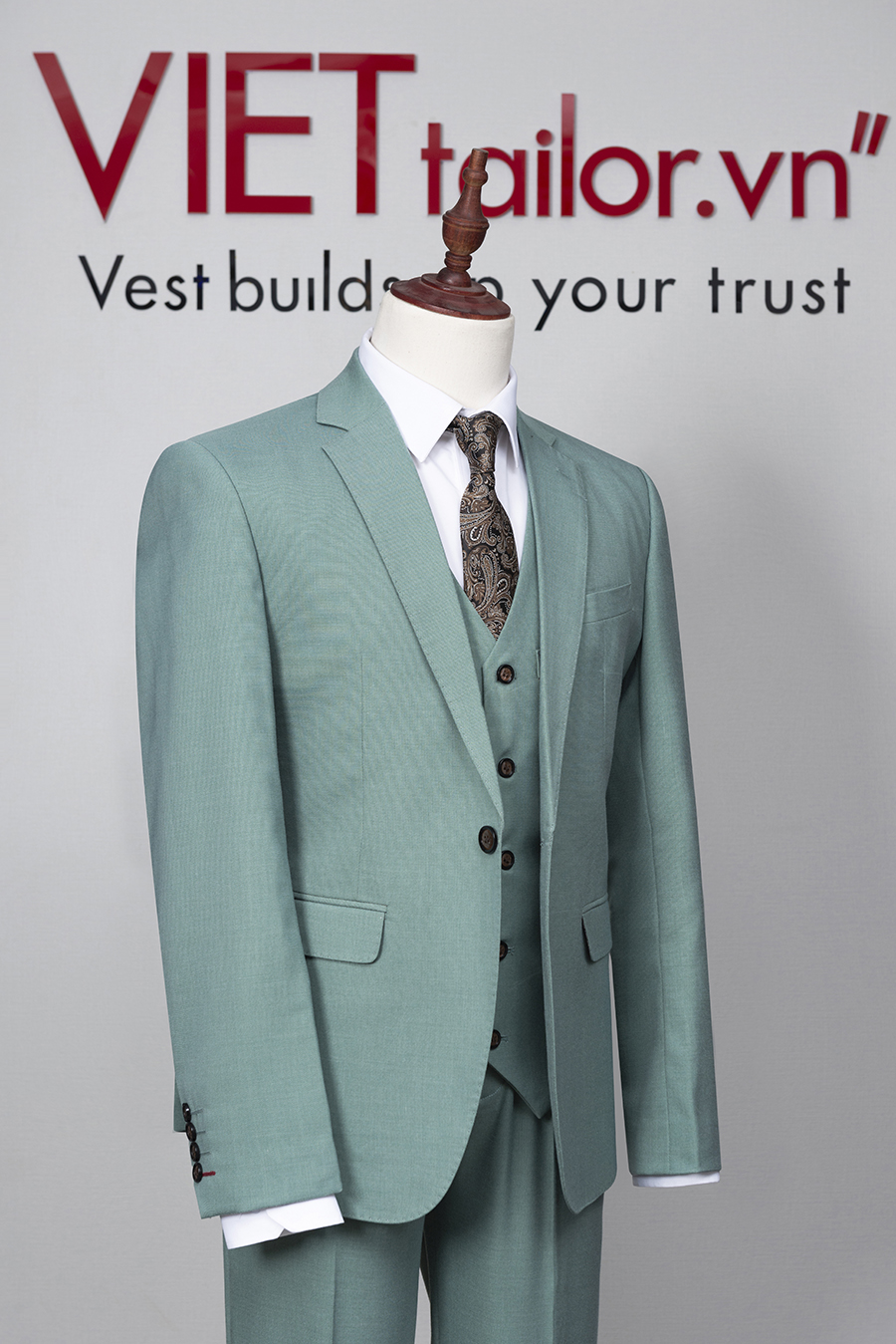 Áo Vest Dạ Slim Chất nhung xước nhẹ xanh ngọc