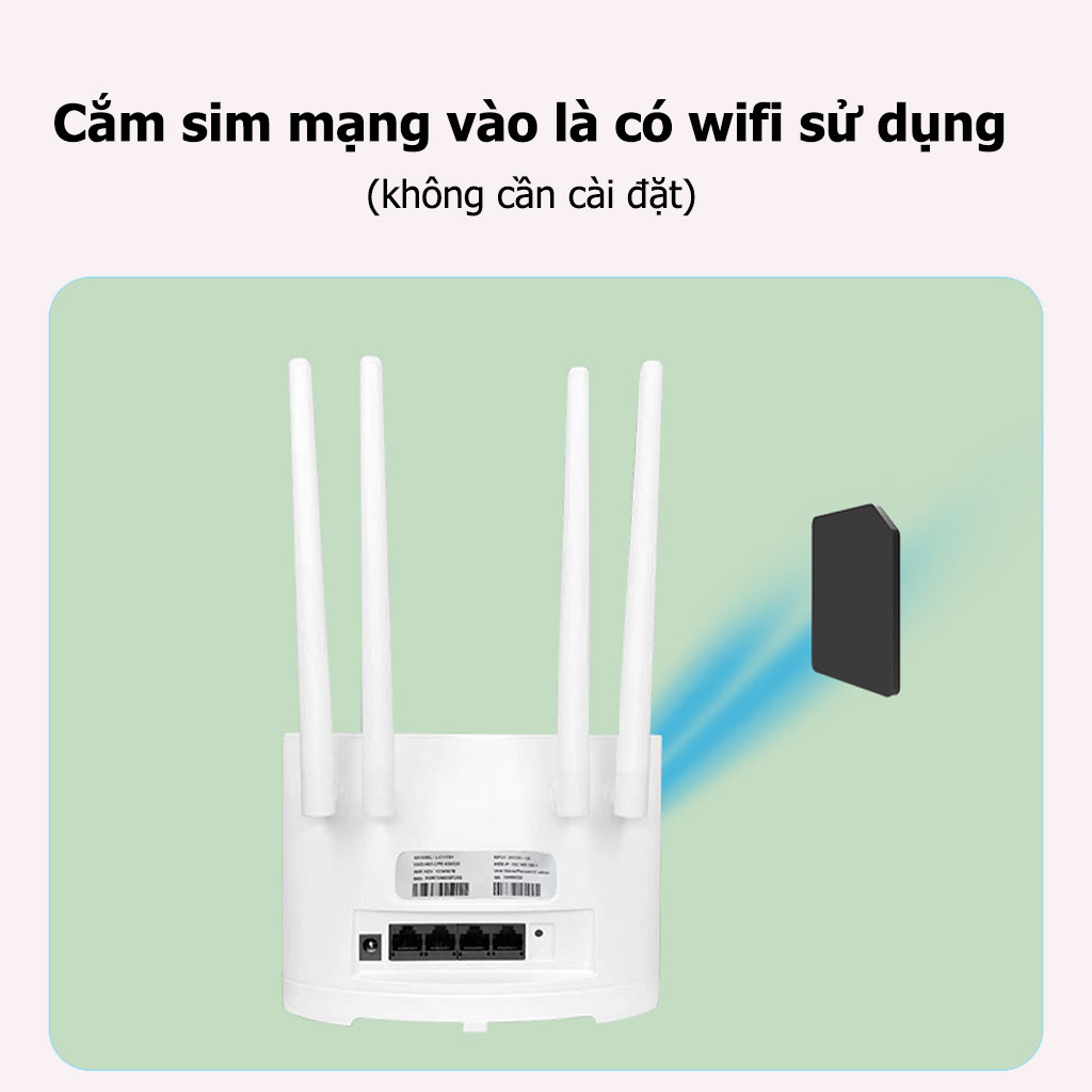Bộ phát wifi từ sim 4G Pixlink CPE T901 Pro , router wifi 4 râu tốc độ cao  300Mbps, phủ sóng rộng, tích hợp 4 cổng WAN/LAN tiện dụng, phù hợp với tất cả các loại sim ở VN - Hàng Chính Hãng / Hàng Nhập Khẩu