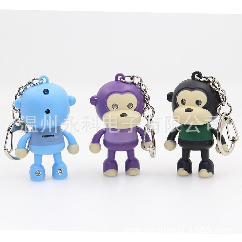 Móc khóa chú khỉ con phát sáng bằng pin mã WQY20 E4289