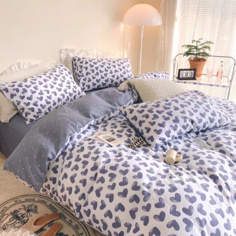 Bộ chăn ga gối cotton living 4 món