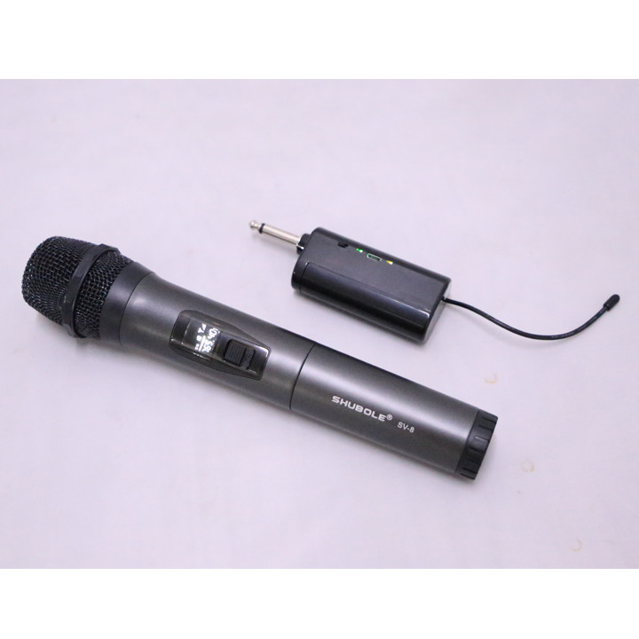 Micro Không Dây - Micro Karaoke Không Dây Shubole SV-8 Sử Dụng Đầu Thu Mini Hỗ Trợ Kết Nối Xa Lên Tới 35m Chính Hãng