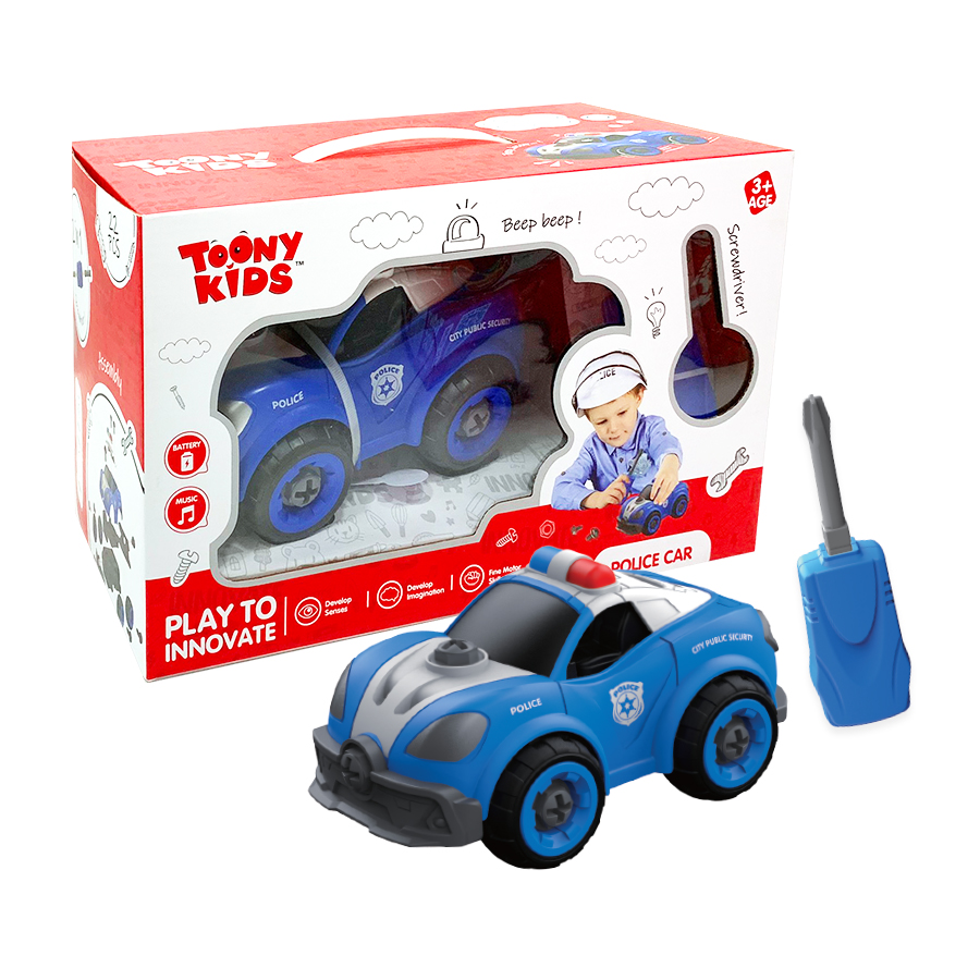 Đồ Chơi Xe Cảnh Sát Có Âm Thanh TOONYKIDS Cho Bé - Police Car TN050