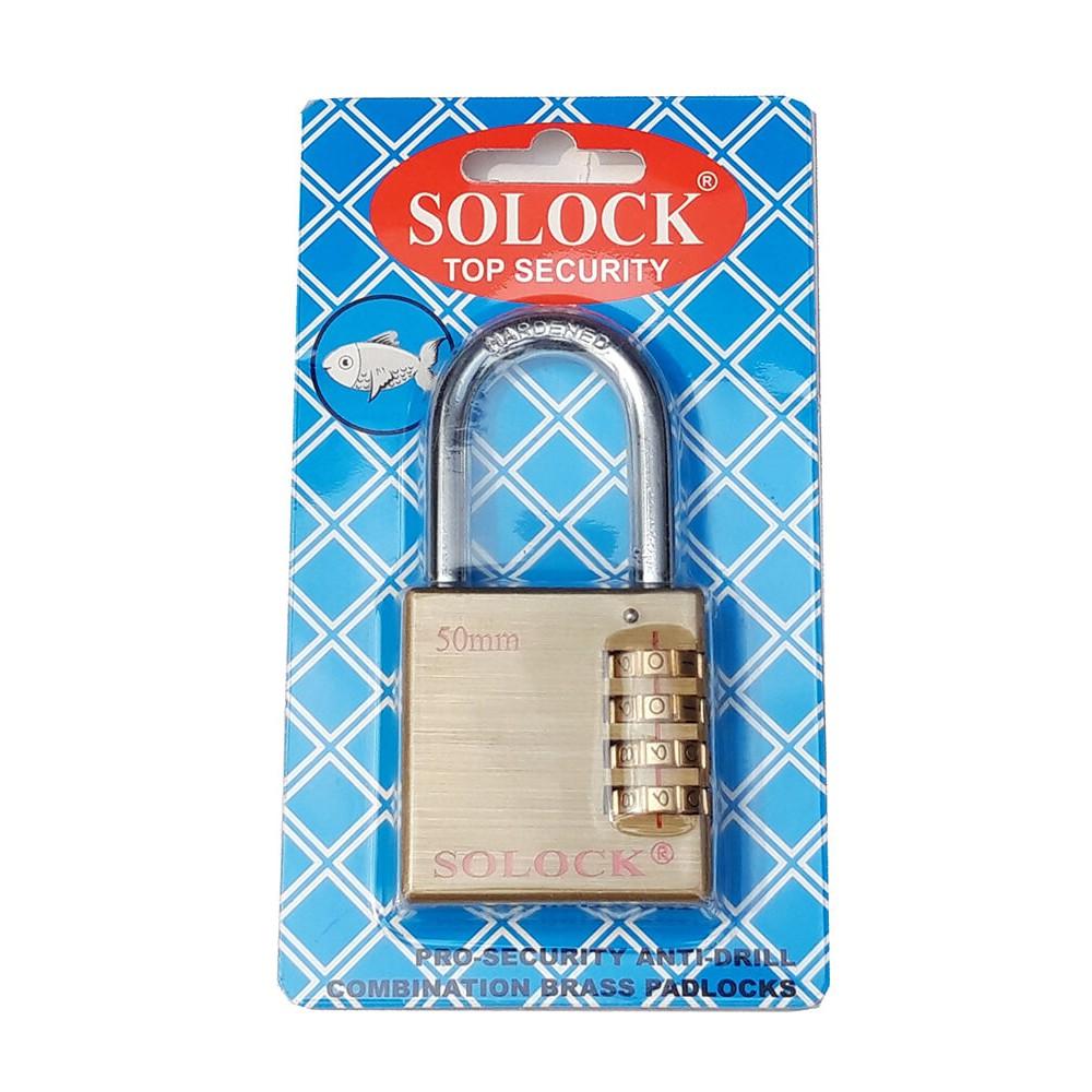 Khóa số thau 50mm Solock