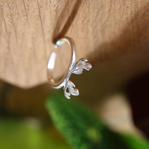Nhẫn nữ bạc NgọcHY, kiểu dáng Sừng Nai Cute