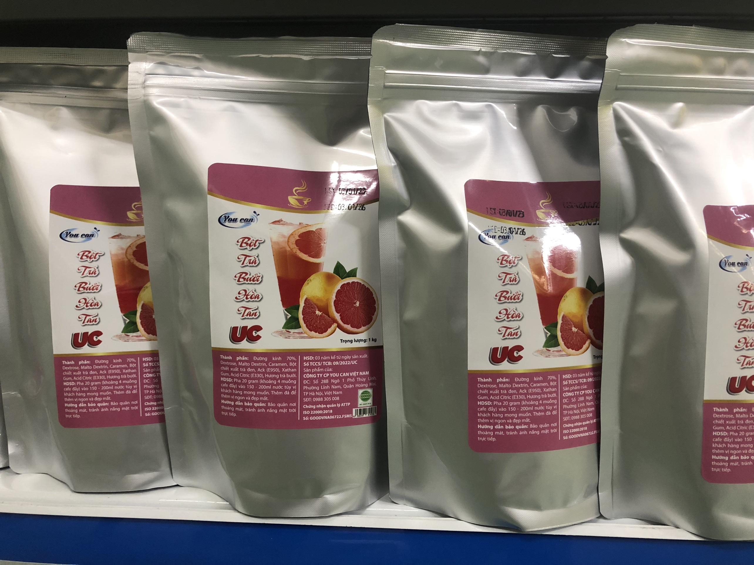 Trà Bưởi Hòa Tan UC hàng chính hãng/ Bột trà hoa quả PHA SẴN SIÊU NHANH thơm ngon chuẩn vị.