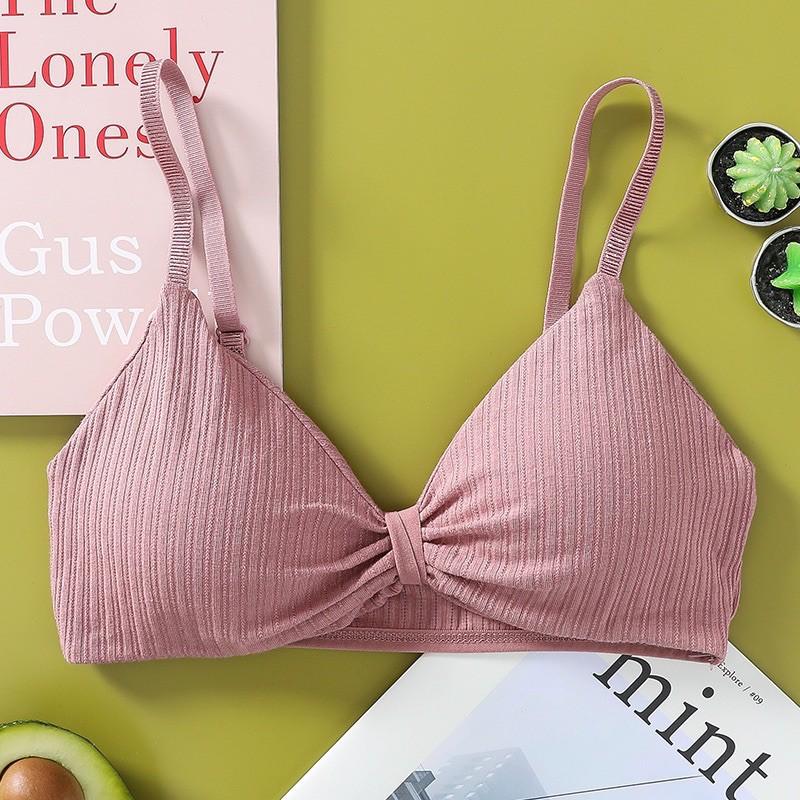 Áo Ngực Bra Nơ Xinh Có Mút Nâng Ngực Hàng Bán Shop Free size 40_58kg nha nàng tương đương size ngực 32-34-36