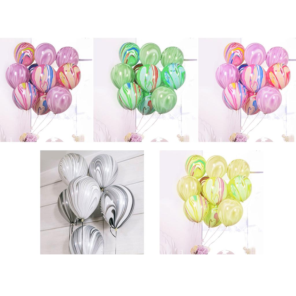 10pcs Agate Color Painted Latex Balloons Wedding Birthday Party Decor