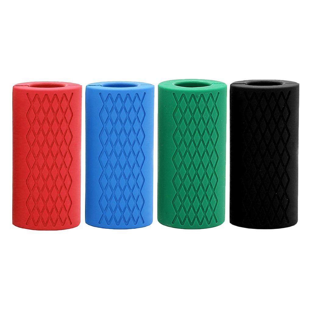4Pcs Bar Thick Barbell Dumbbell Grips For Weightlifting Training Triceps