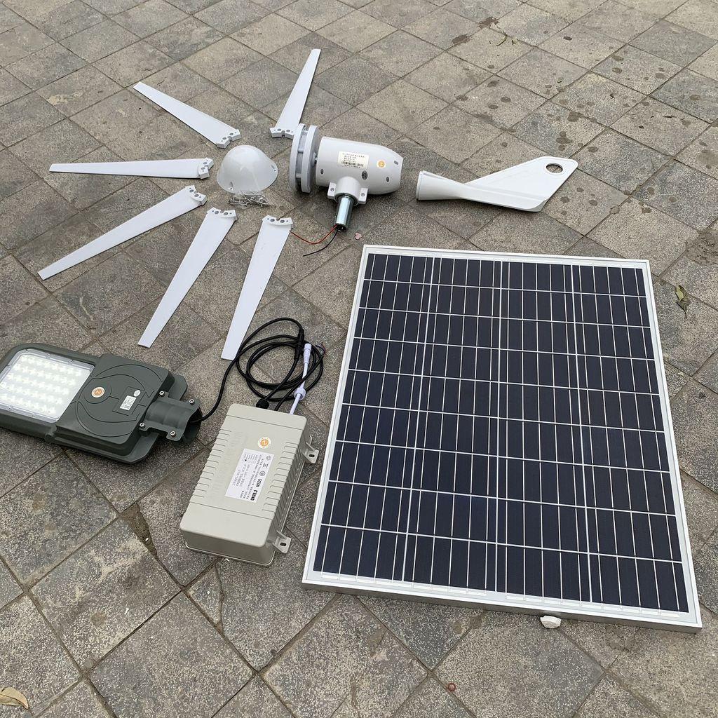 Bộ Đèn Đường Dự Án sử dụng song song điện mặt trời và điện gió công suất 70w mã sản phẩm ZSL70SW