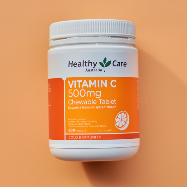 Kẹo Vitamin C Healthy Care - Úc tăng sức đề kháng, làm sáng da, chống lão hóa vị cam thơm ngon 500 viên