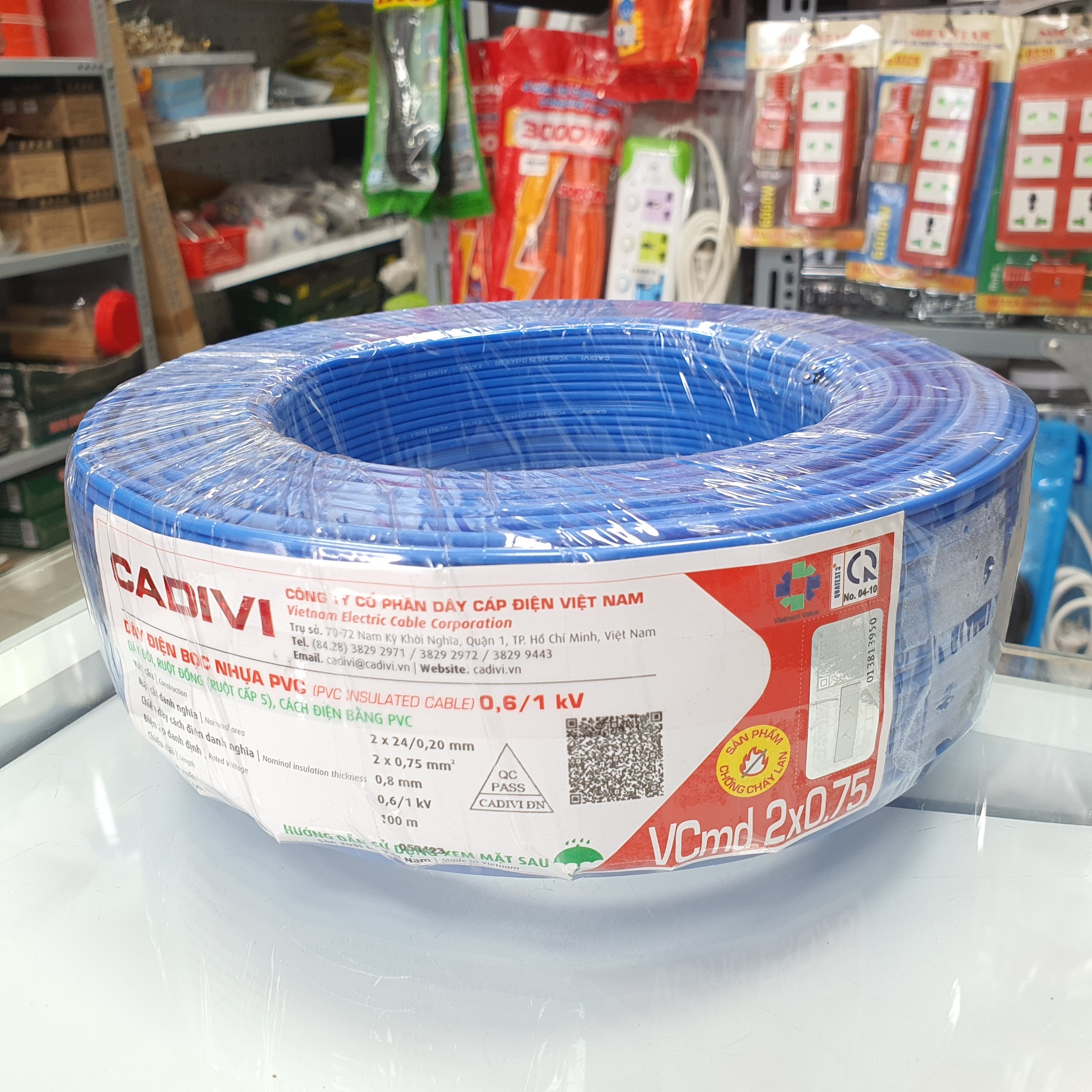 Dây điện Cadivi VCmd 2x.0.5, 2x0.75, 2x1.0, 2x1.5, 2x2.5 Dây đôi mềm