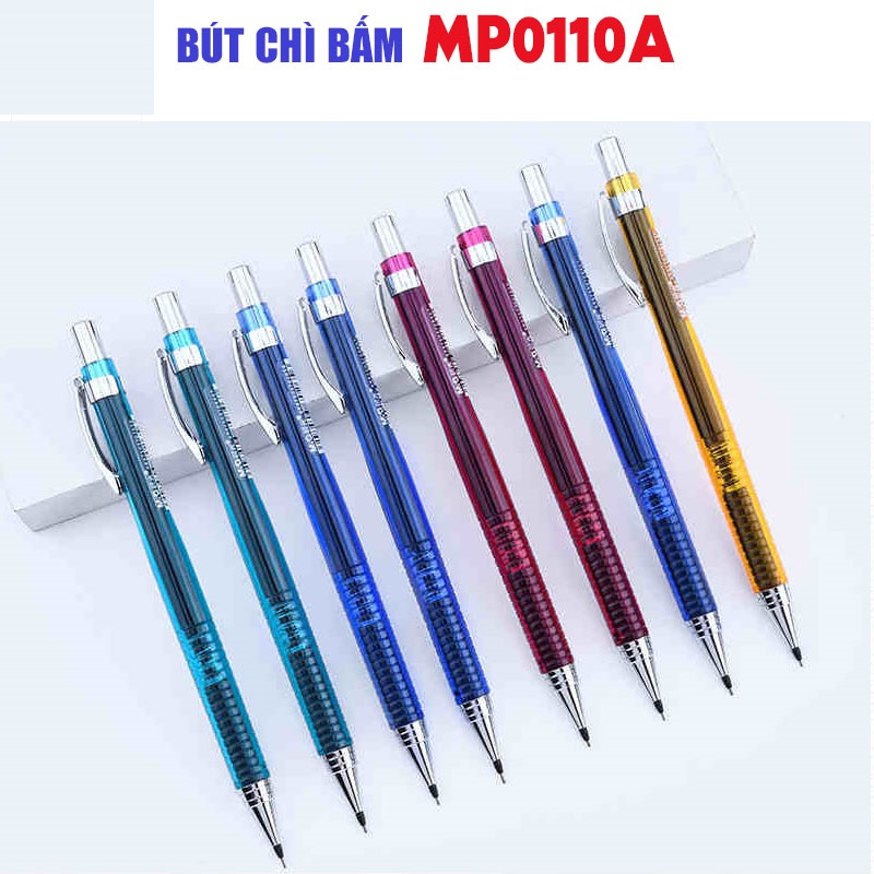 Bút chì kim bấm M&amp;G MP0110A ngòi 0.5 mm, màu đỏ, xanh dương, xanh ngọc, vàng-1 cây