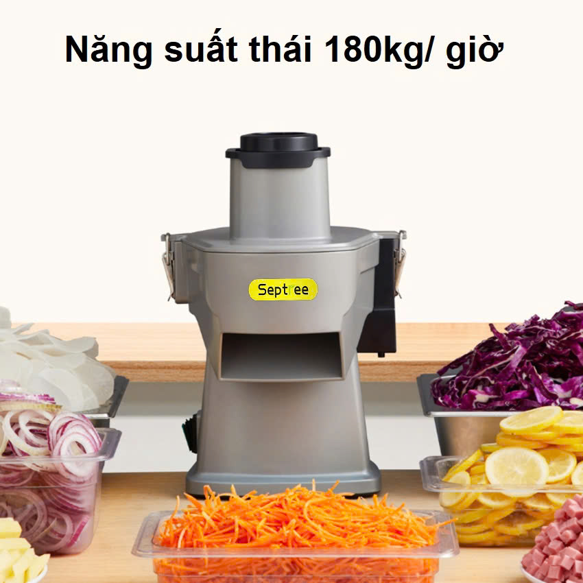 Máy thái rau củ quả đa năng, thái lát, thái sợi, thái hạt lựu. Thương hiệu Mỹ cao cấp Septree GJ817-AK. Hàng chính hãng