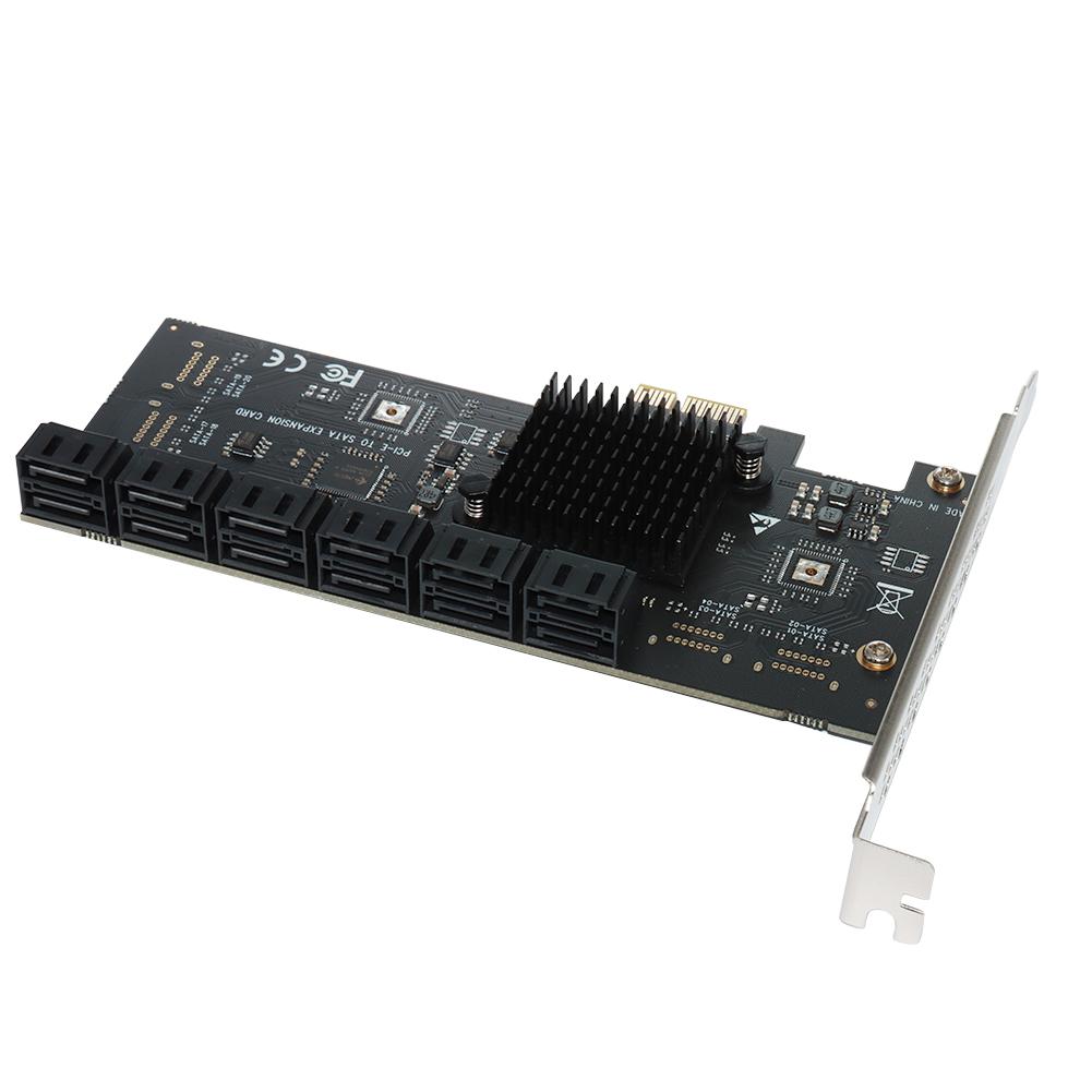Bộ chuyển đổi PCIE SA3112J 2/6/12/16/20 Cổng PCI-Express X1 sang Thẻ mở rộng SATA 3.0 Tốc độ cao 6Gbps Thẻ bổ sung w/PCI-E X4 X8 X16