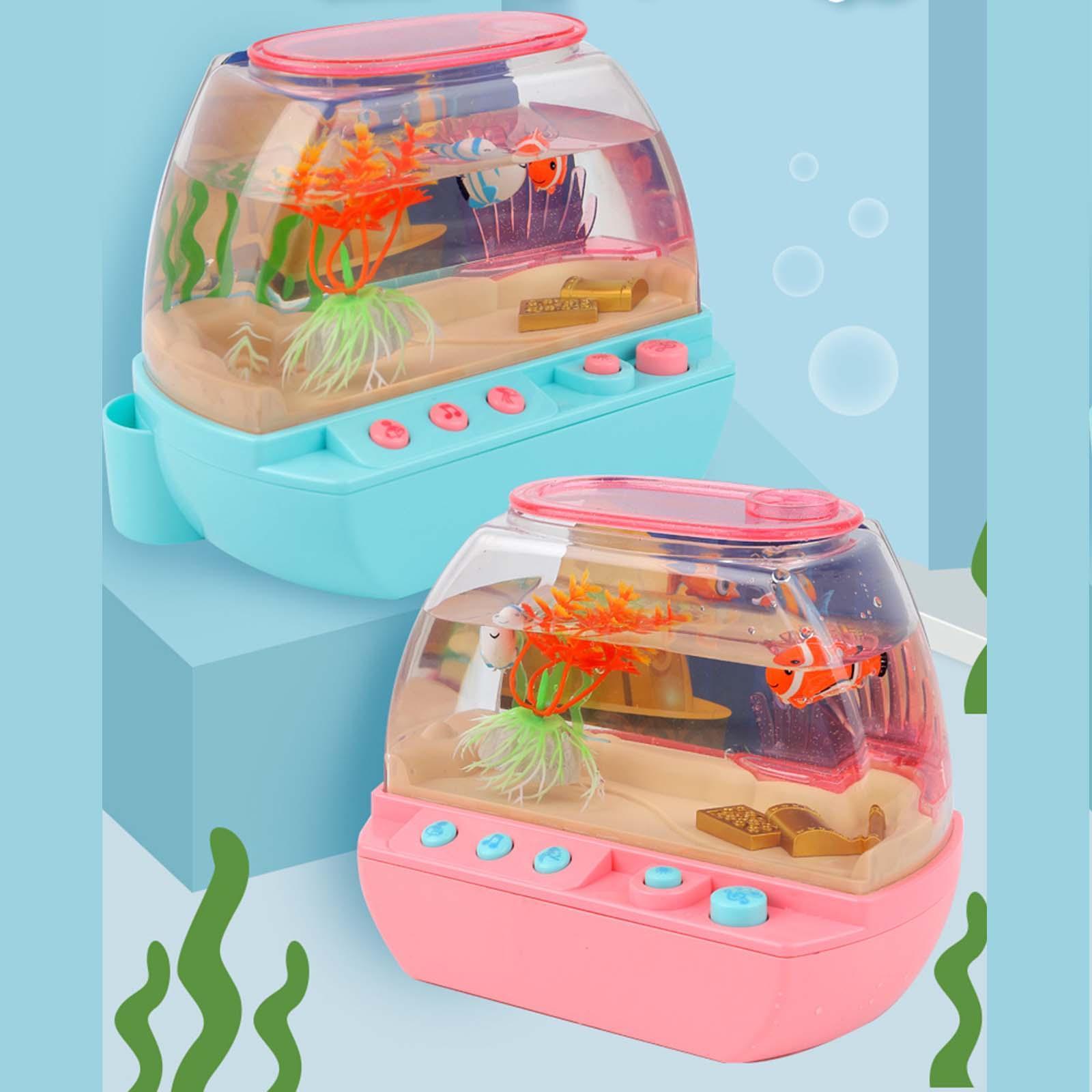 Aquarium toys tank aquarium mini Blue