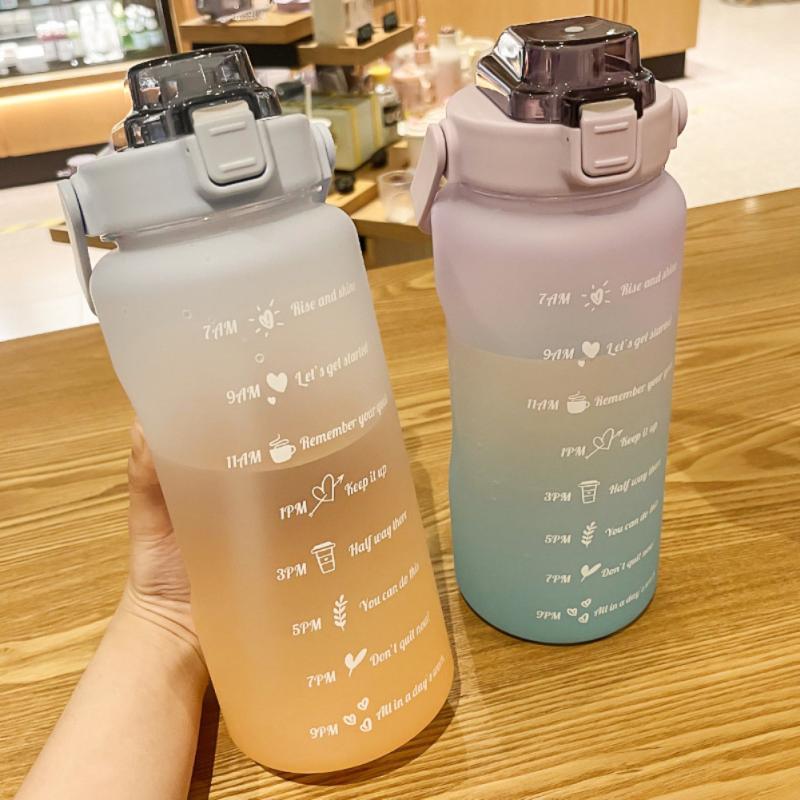 Mới Bình Uống Nước Có Ống Hút 2000Ml Dễ Thương Di Động Quy Mô Hình Cho Nước Du Lịch Ngoài Trời Ấm Siêu Tốc Cho Người Lớn Sinh Viên Uống bình