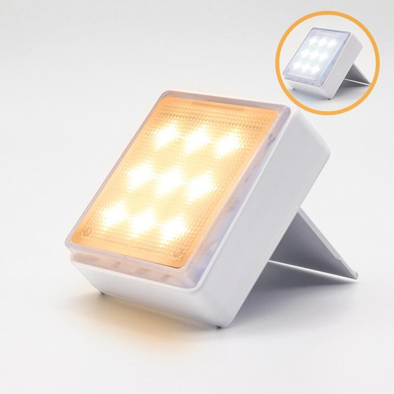 LED Night lights, White shell, 3000-6000K lighting, Wireless remote/ touch dimmable lamp, For living room, bedroom, stairs, corridor, cabinet mini night light, Use battery power, 0.45W