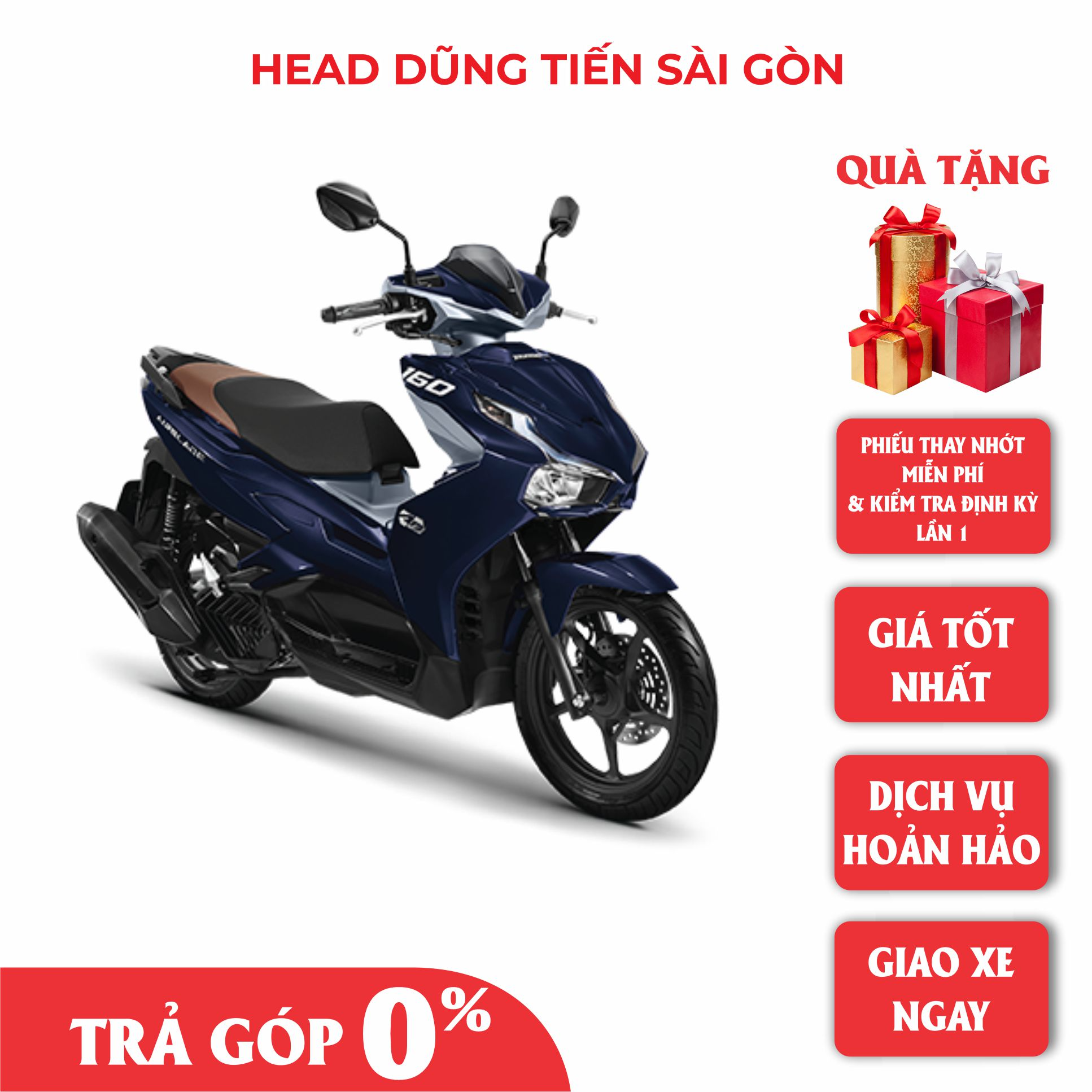 Xe máy Honda AirBlade 2023-160 Tiêu chuẩn- Xanh xám