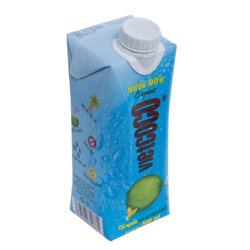 Nước dừa Vietcoco Organic 500ml lốc 6 hộp