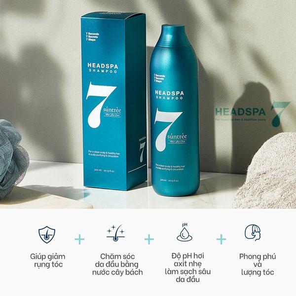 Dầu gội HEADSPA7 SUNTREE SHAMPOO giảm rụng tóc 300ml