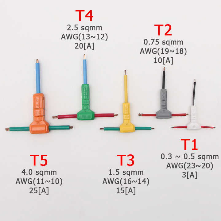 Cút nối dây điện hàn quốc chữ T - T1 T2 T3 T4 T5 thông minh tiện lợi