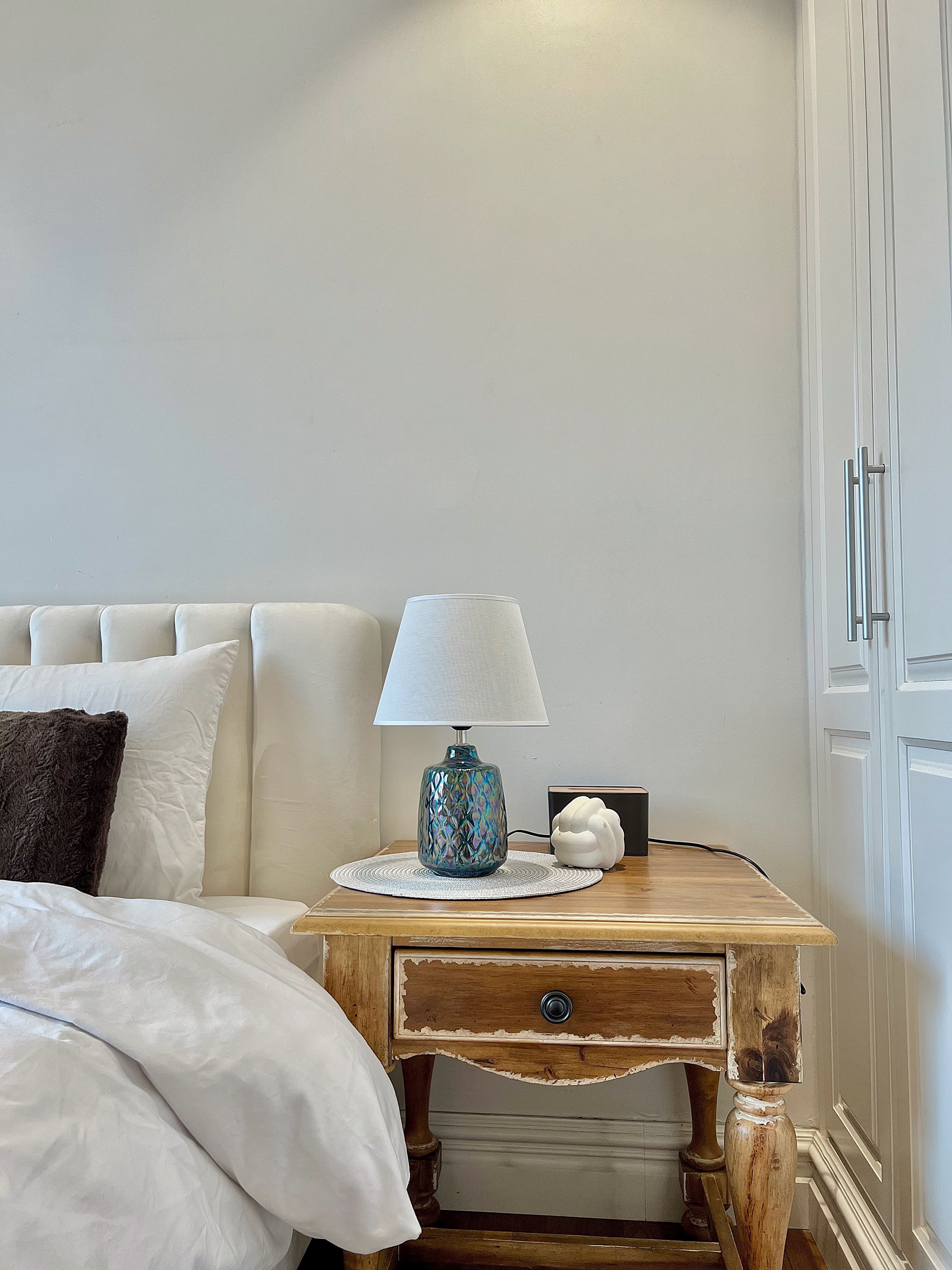 [HOT NEW] Đèn bàn đèn ngủ gốm sứ thủ công cao cấp màu xanh phủ bóng ngọc trai sang trọng DBG023