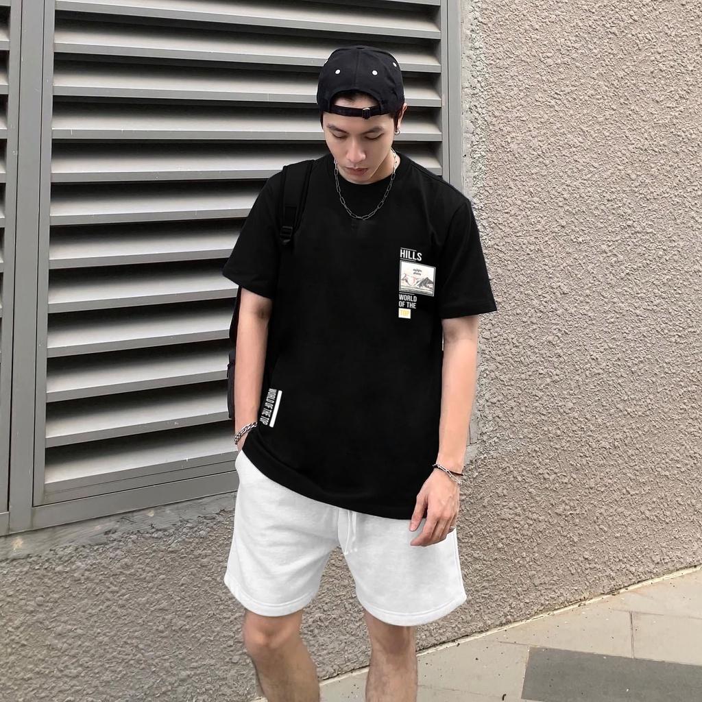 Áo thun unisex form rộng HILL chất vải cotton 100%