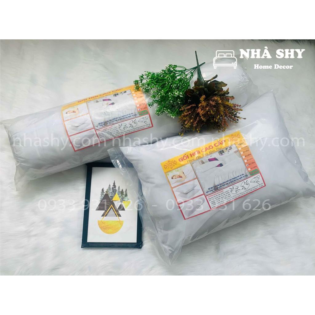 Ruột gối nằm poly cotton (45x65cm) và gối ôm size 35x1m