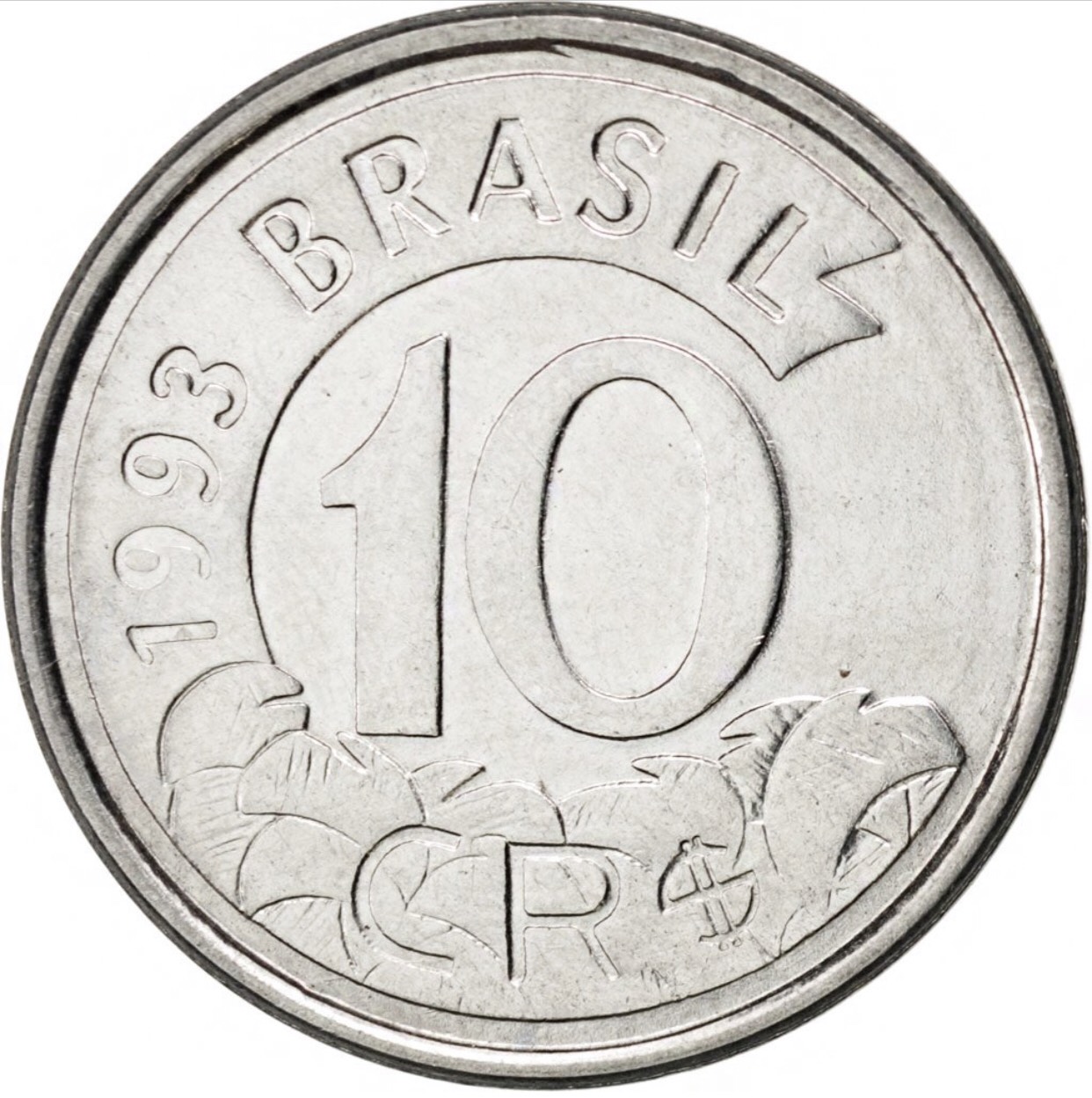 Đồng xu Brazil 10 centavos Chồn hôi Tamandua đặc trưng, [MỚI CỨNG, ĐẸP] sưu tầm 22mm