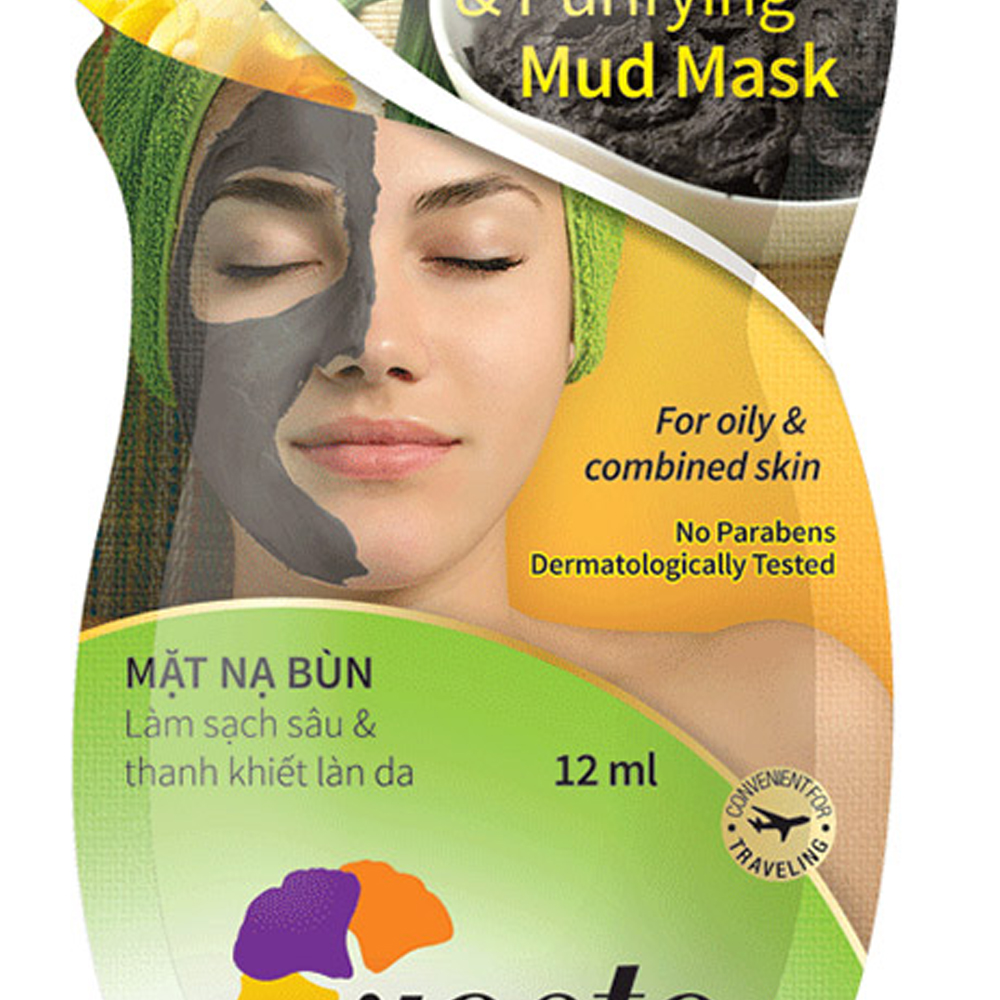 Mặt Nạ Bùn Làm Sạch Sâu Josto Deep Cleansing &amp; Purifying Mud Mask 12ml