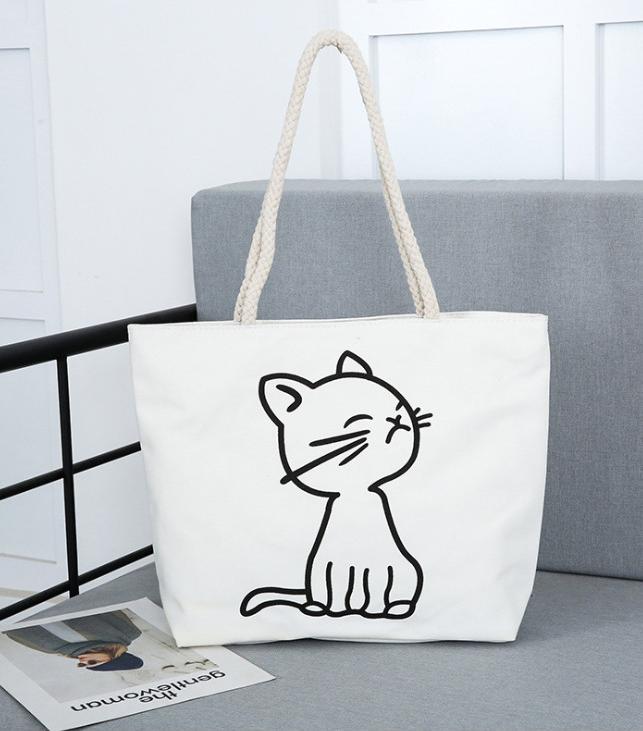 Túi vải thời trang hình mèo độc đáo TU10