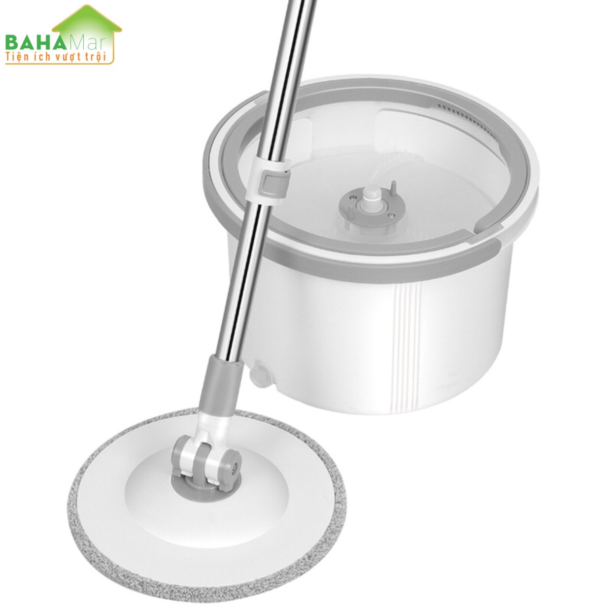 BỘ CÂY LAU SÀN CHẬU GIẶT VẮT GIẺ CÓ TÁCH BỎ NƯỚC BẨN BAHAMAR thuận tiện lau và giặt giẻ