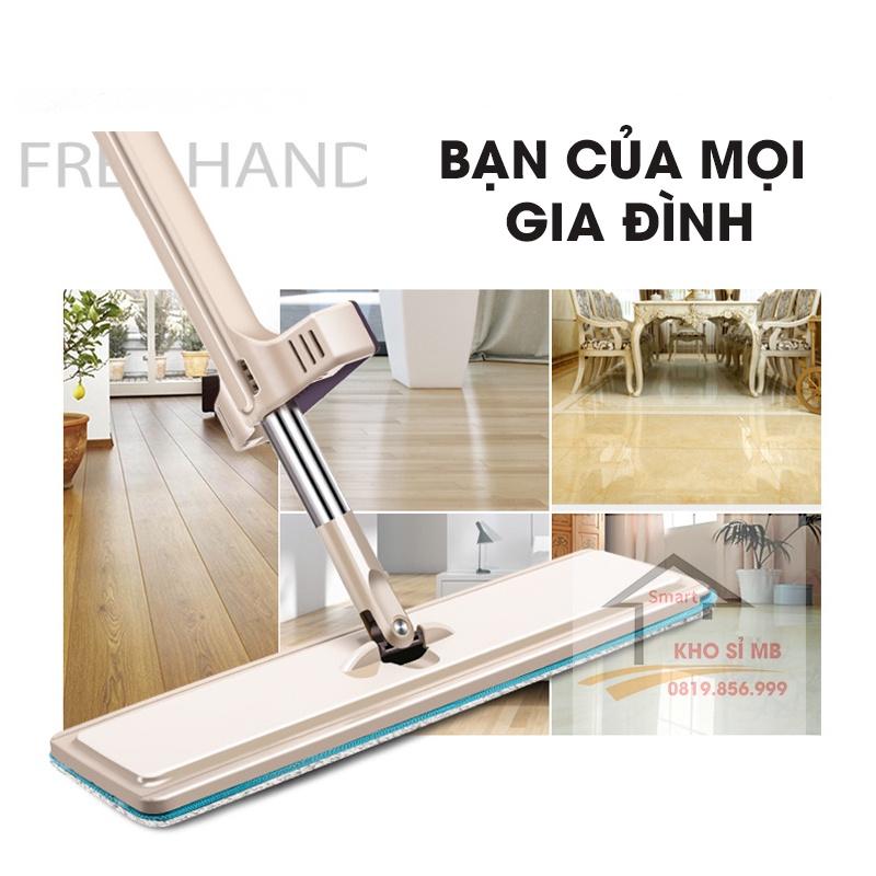 Cây lau nhà thông minh xoay 360- chổi lau nhà tự vắt tách nước - lau nhà siêu sạch