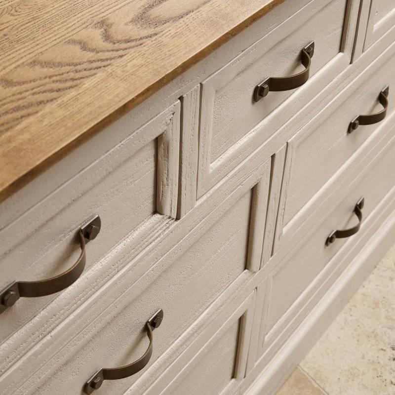 Tủ Ngăn Kéo 3+4 Seychelles Gỗ Sồi Ibie BSK34SEYO - Trắng