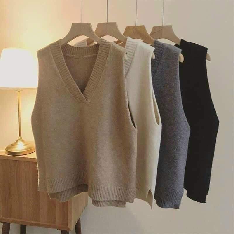 Áo gile len dáng rộng phong cách hàn quốc AL8321 - NhiNhi Shop