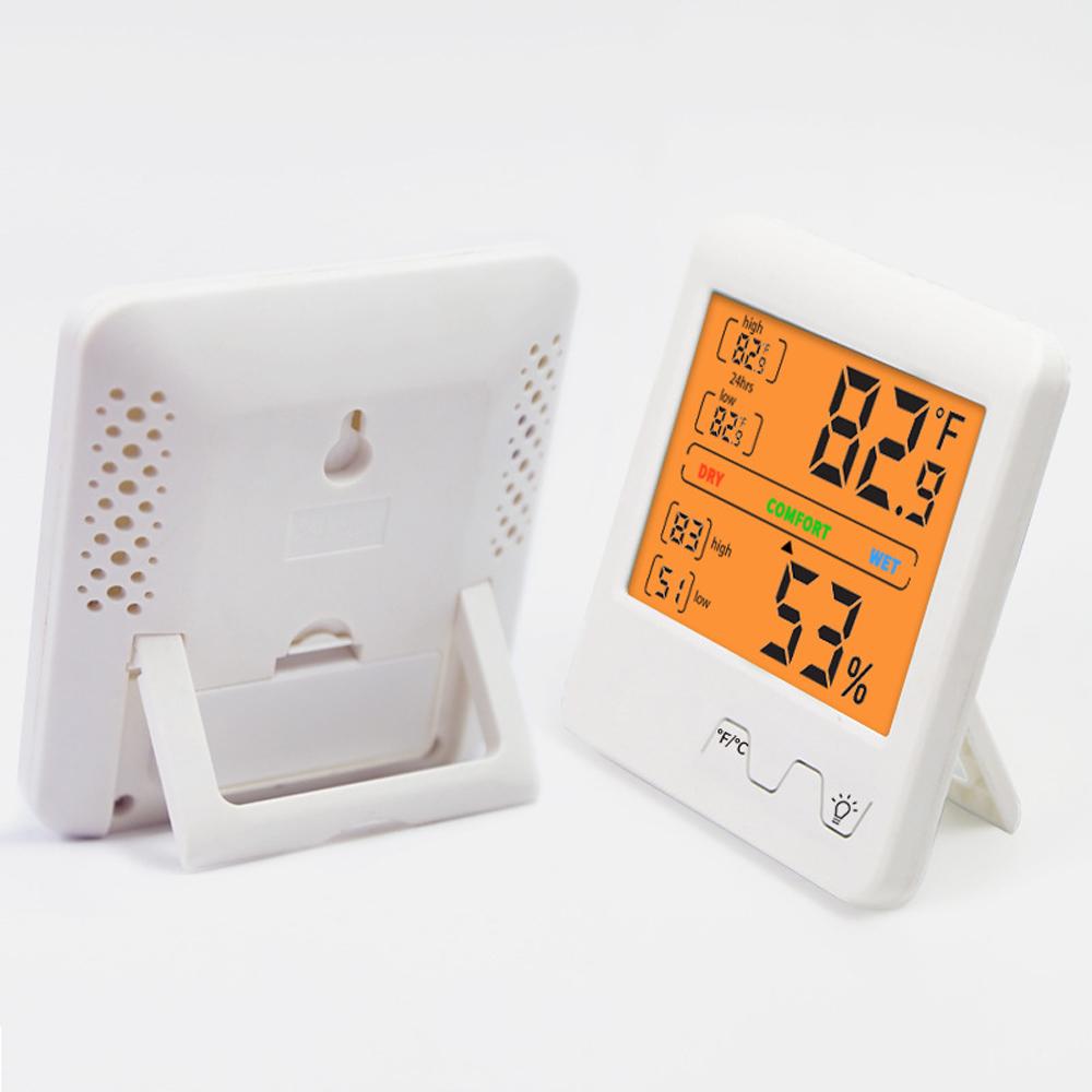 Big Digital LCD Screen Temperature Humidity meter Temperature Moisture Meter Indoor Outdoor Hygrometer Portable