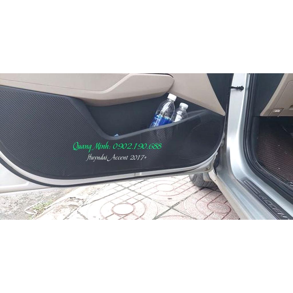 Miếng dán Dcan chống xước vân carbon tappi cửa xe hơi cho xe Huyndai Accent đời 2017 +