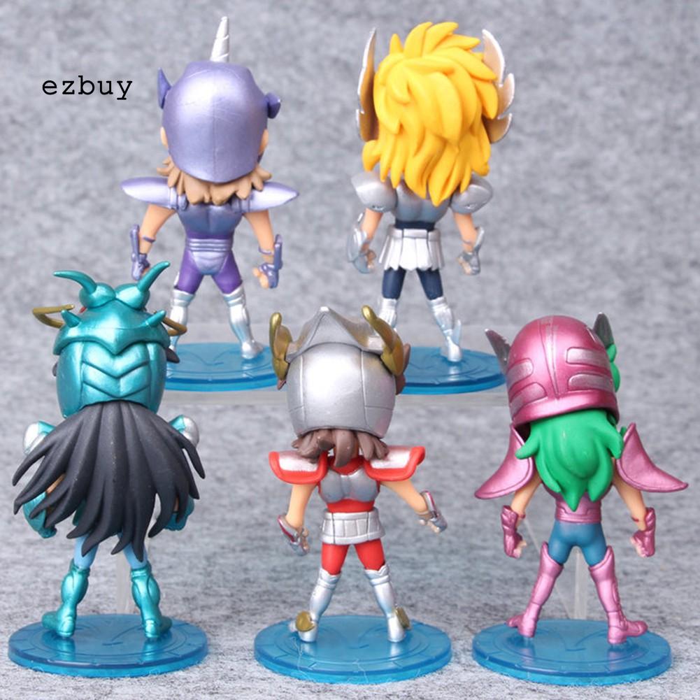 【EY】5Pcs/Set Mini PVC Anime Saint Seiya Myth Action Figures Model Toys Collectible