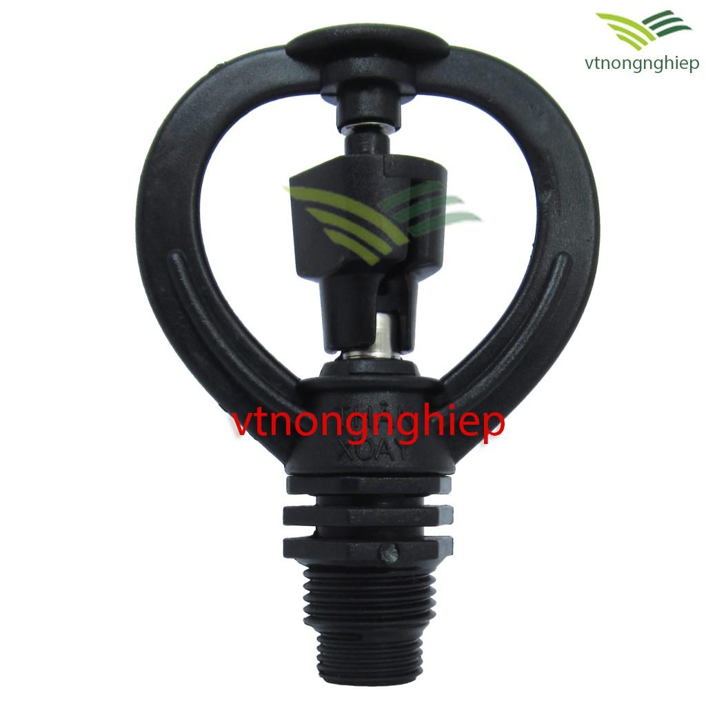 5 Béc tưới cây BB-966 ren ngoài 17mm, 21mm, bán kính tưới 4-6m, béc tưới phun mưa trục xoay, thân xoay, béc tưới rau