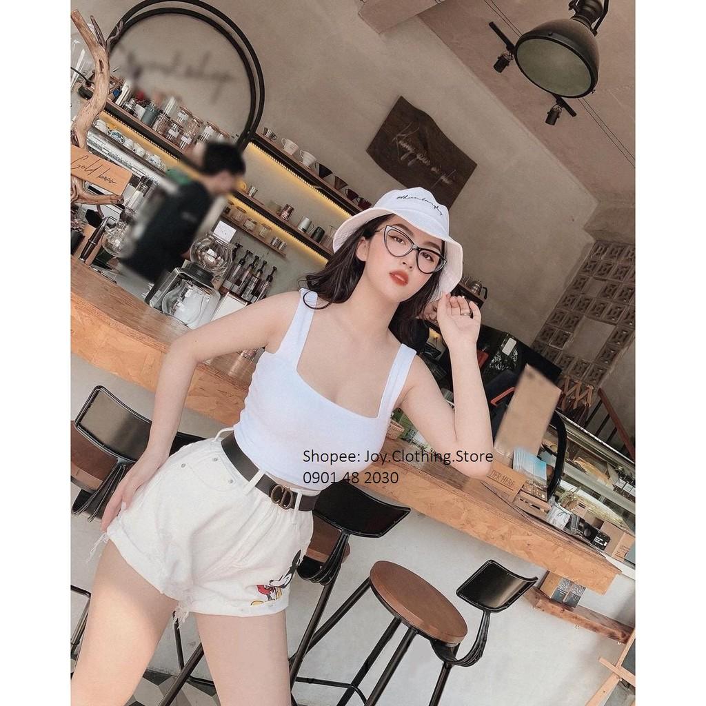 ÁO HAI DÂY TRƠN BASIC, CROPTOP NGẮN NỮ ÔM BODY HOT GIRL ULZZANG HÀN QUỐC SWAG CHẤT 74