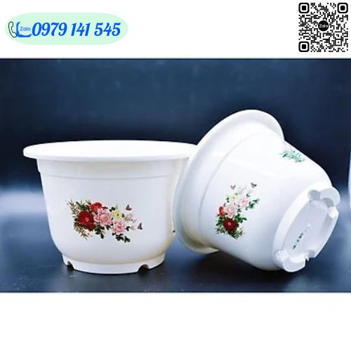Chậu nhựa trồng cây hoa văn 4 mùa - Chậu trồng hoa cây cảnh chất lượng cao bền đẹp / Hồng Thanh Garden