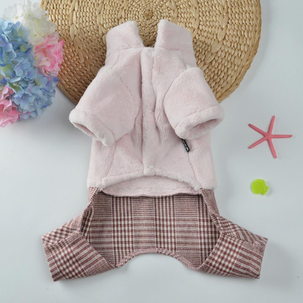 Dog coat dog hoodie clothes winter coat cotton dog clothes-pink, S