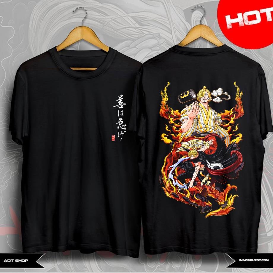 Áo thun One Piece Luffy Mũ Rơm Sanji Ace Zoro / Áo phông Đảo Hải Tặc 3D cực chất