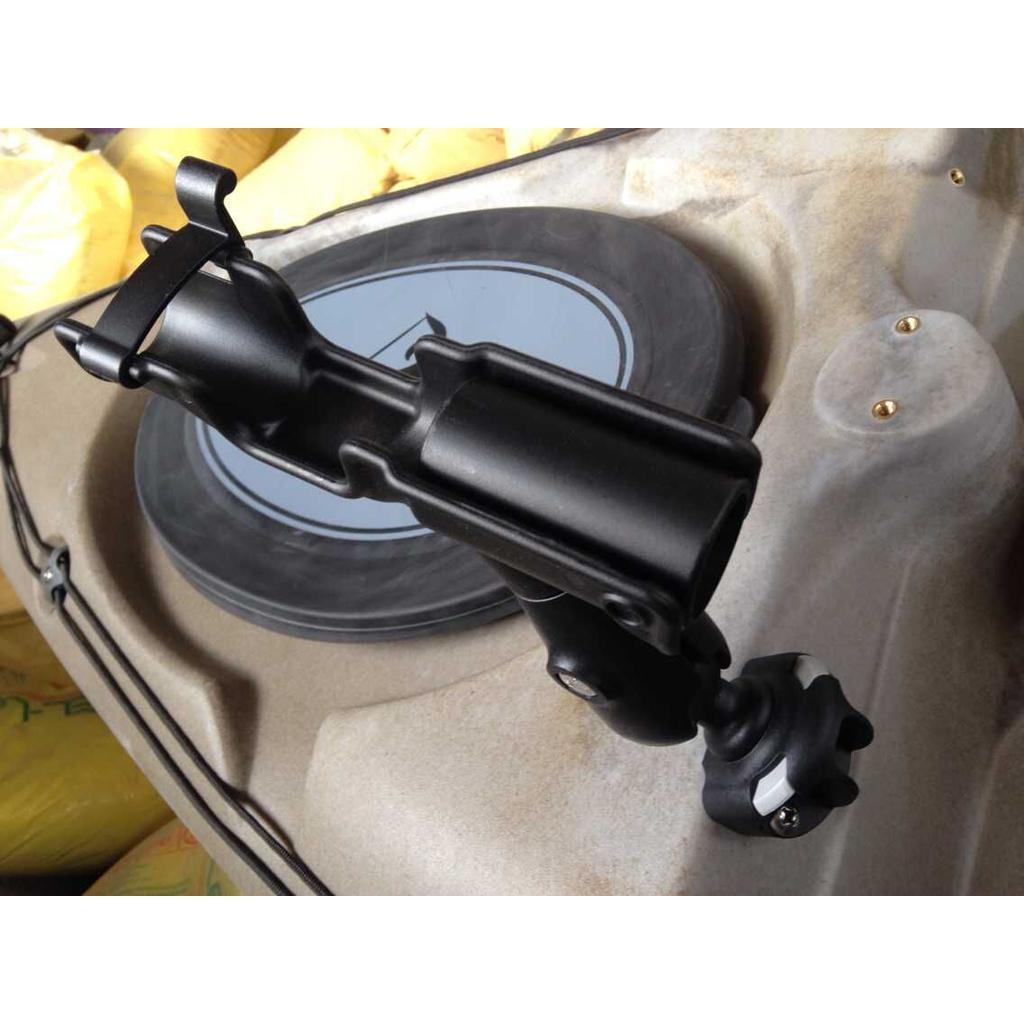 Adjustable 360 Degree Swivel Side Rail Flush Mount Boat Kayak Fishing Rod Pole Holder Rack Bracket & Support Mount Base Tackle Kit Accessories