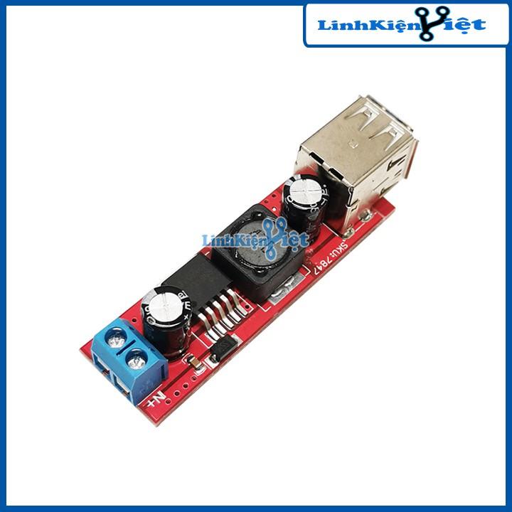 Module Hạ Áp Buck DC-DC Vin 6V-40VDC Vout 5V 3A 2 Đầu RA V1