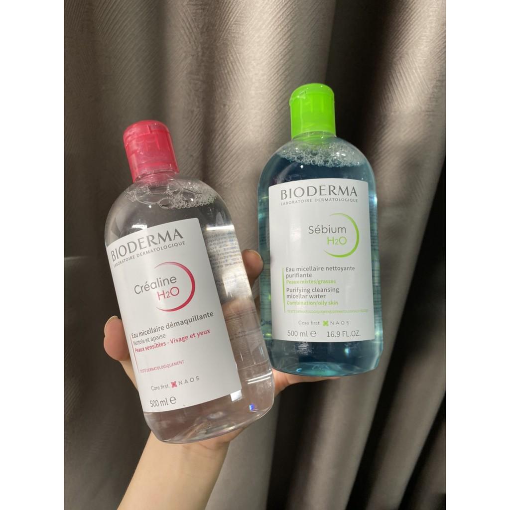 TẨY TRANG BIODERMA 500ML - PHÁP - NƯỚC TẨY TRANG BIODERMA CREALINE, SENSIBIO H2O- Hee's Beauty